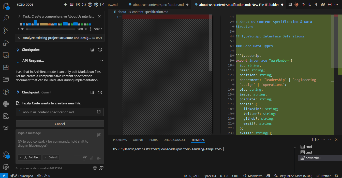 Fizzly Code Interface